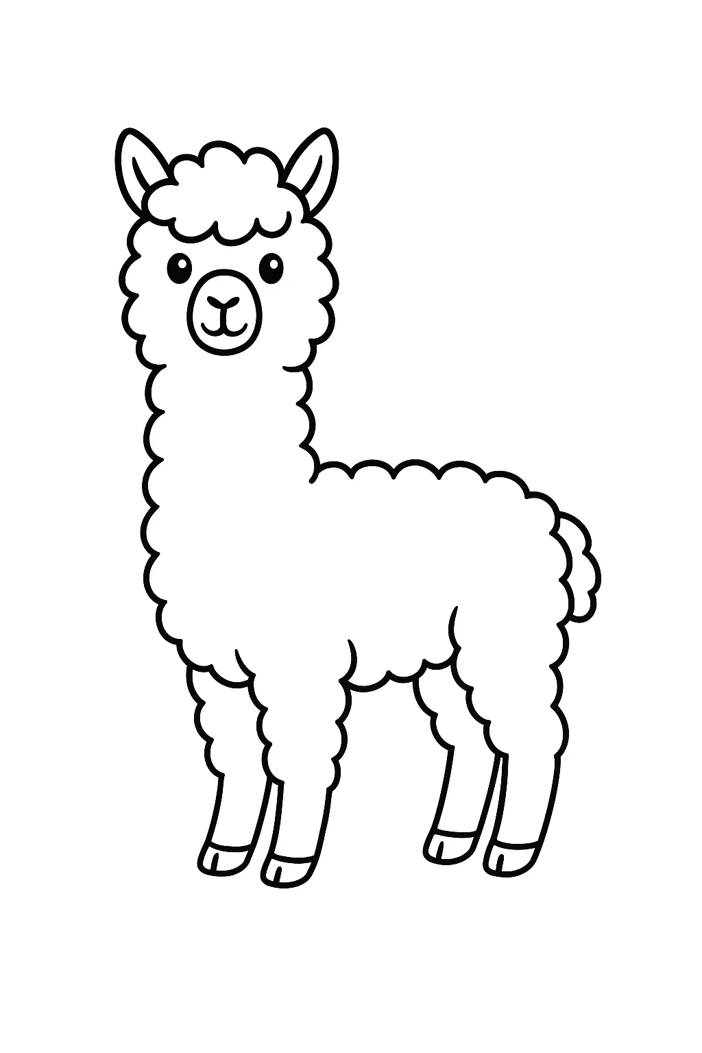Desenho de alpaca para colorir e imprimir