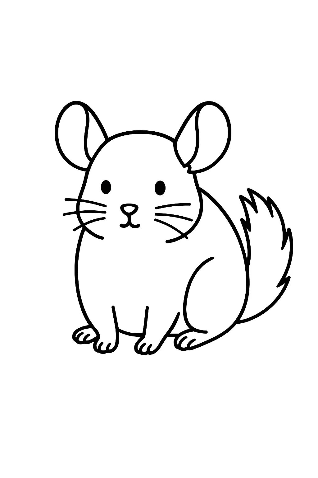 Desenho de chinchila para colorir e imprimir