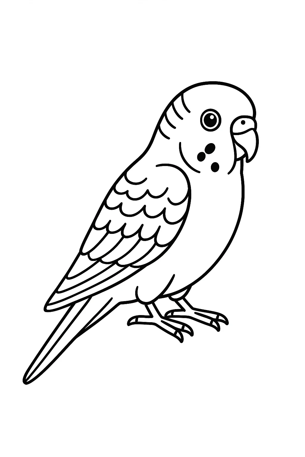 Desenho de periquito para colorir e imprimir
