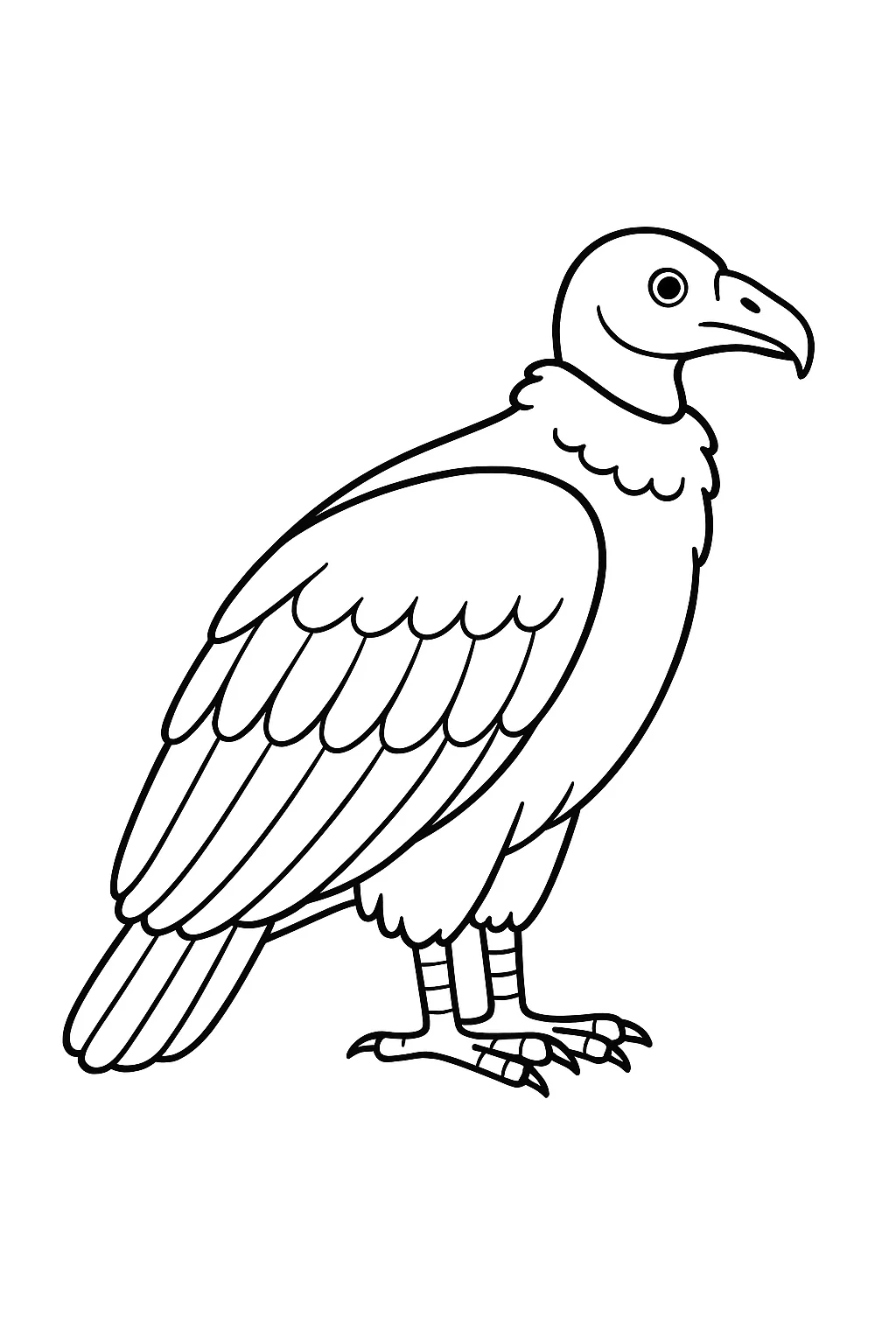 Desenho de urubu para colorir e imprimir