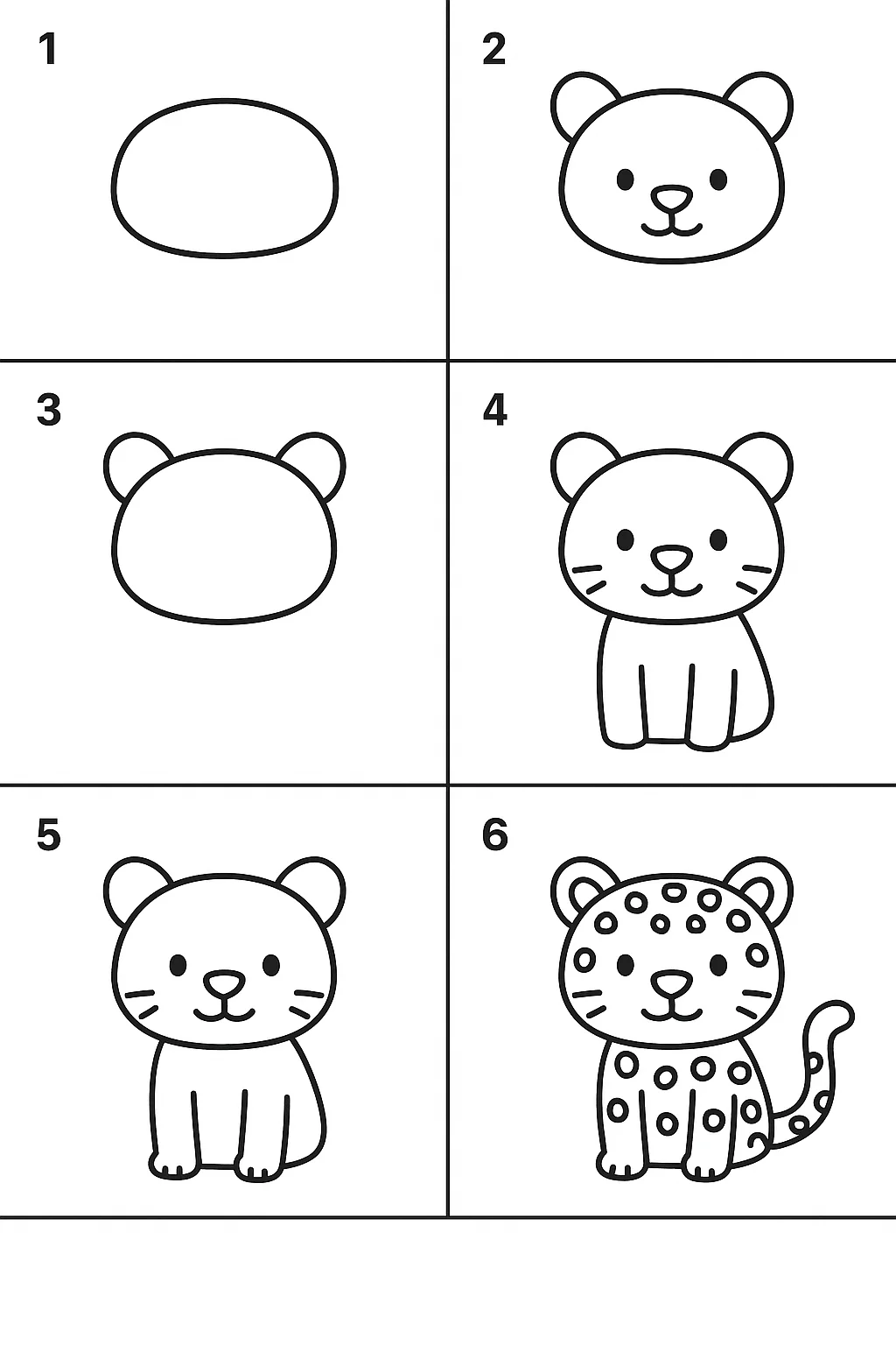 Tutorial passo a passo de como desenhar onca pintada para imprimir