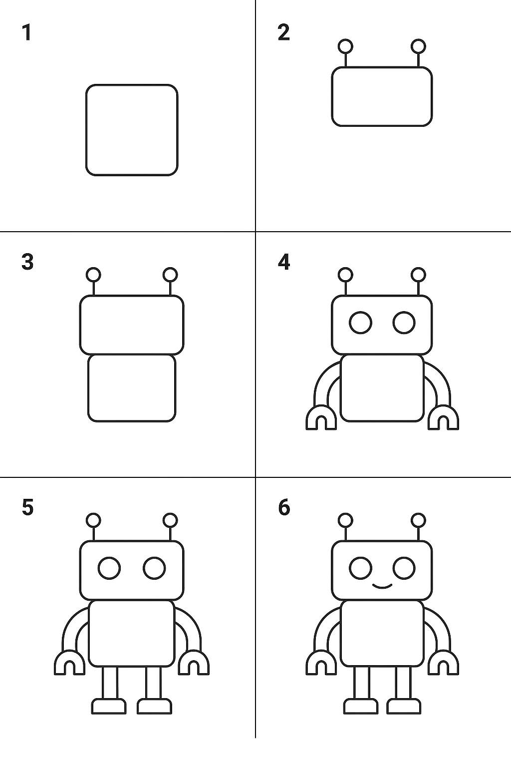 Tutorial passo a passo de como desenhar robo para imprimir