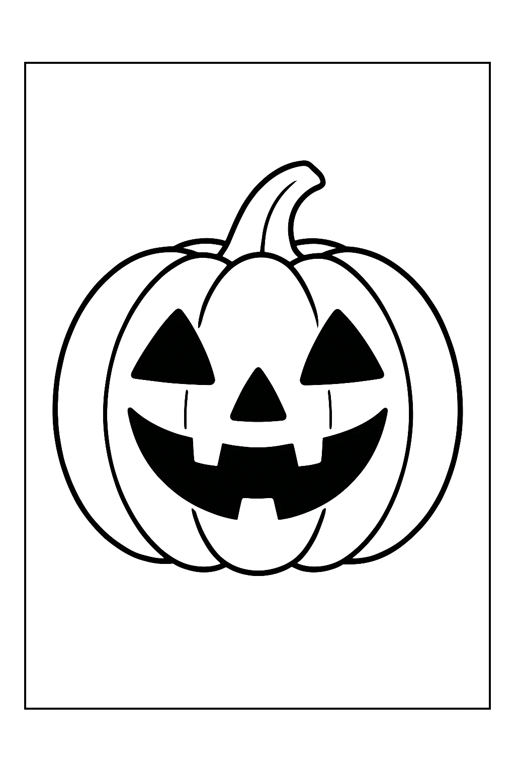 Abobora De Halloween Sorrindo para Colorir