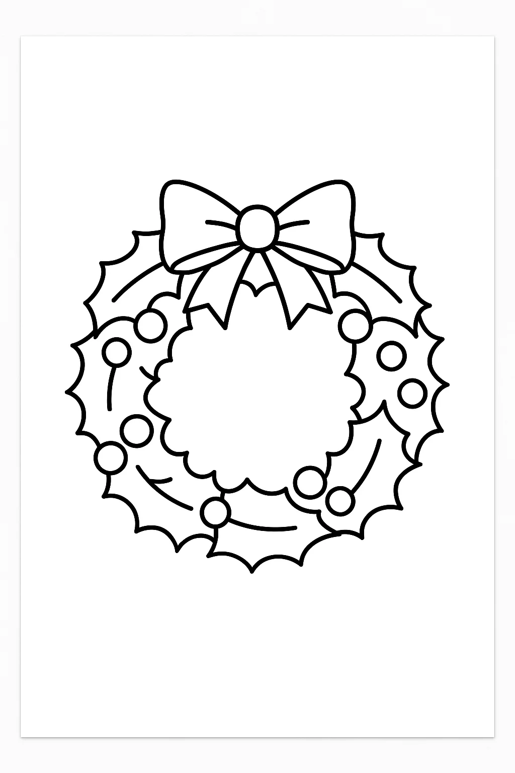 Desenho de guirlanda de natal para colorir e imprimir