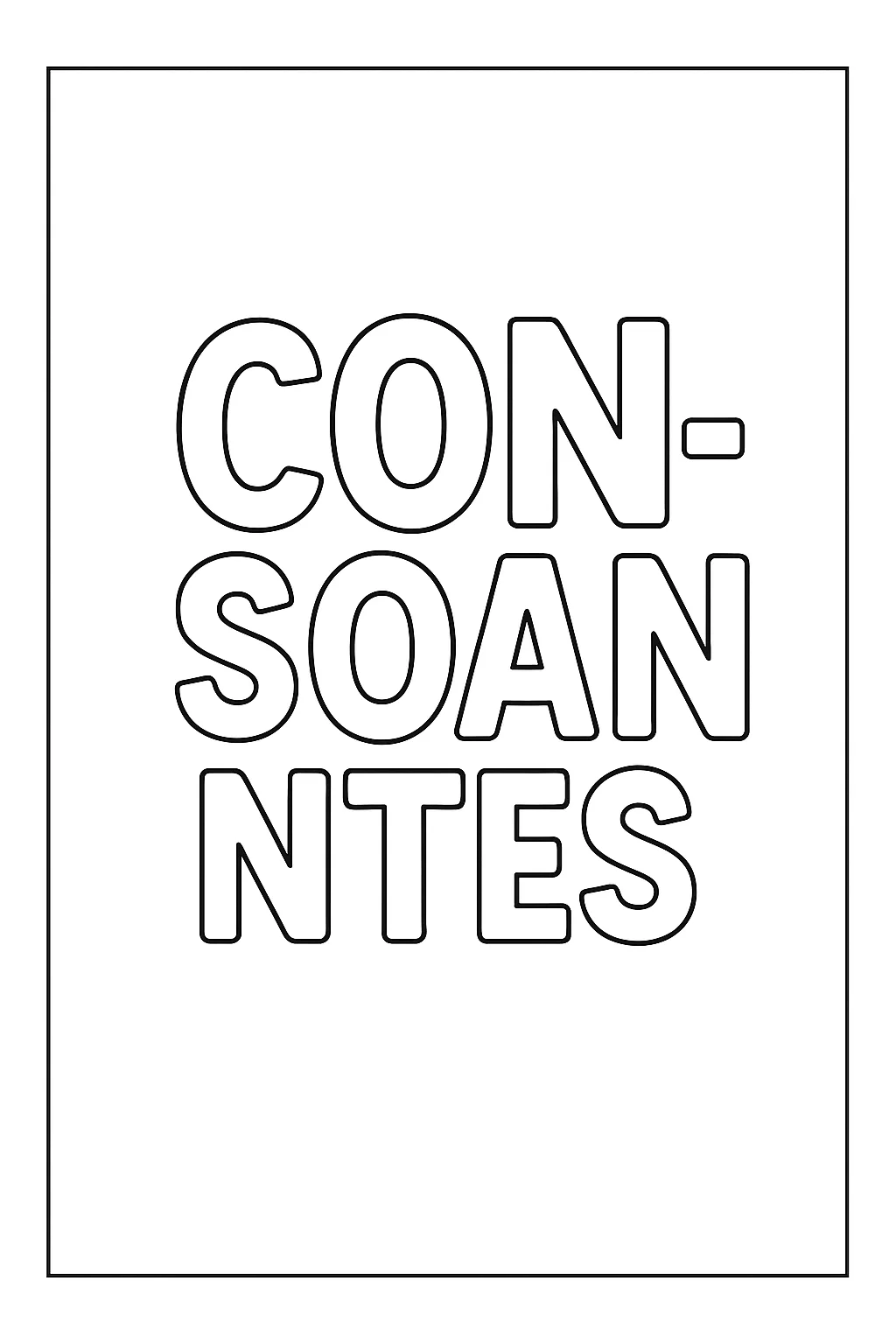 Desenho de consoantes para colorir e imprimir