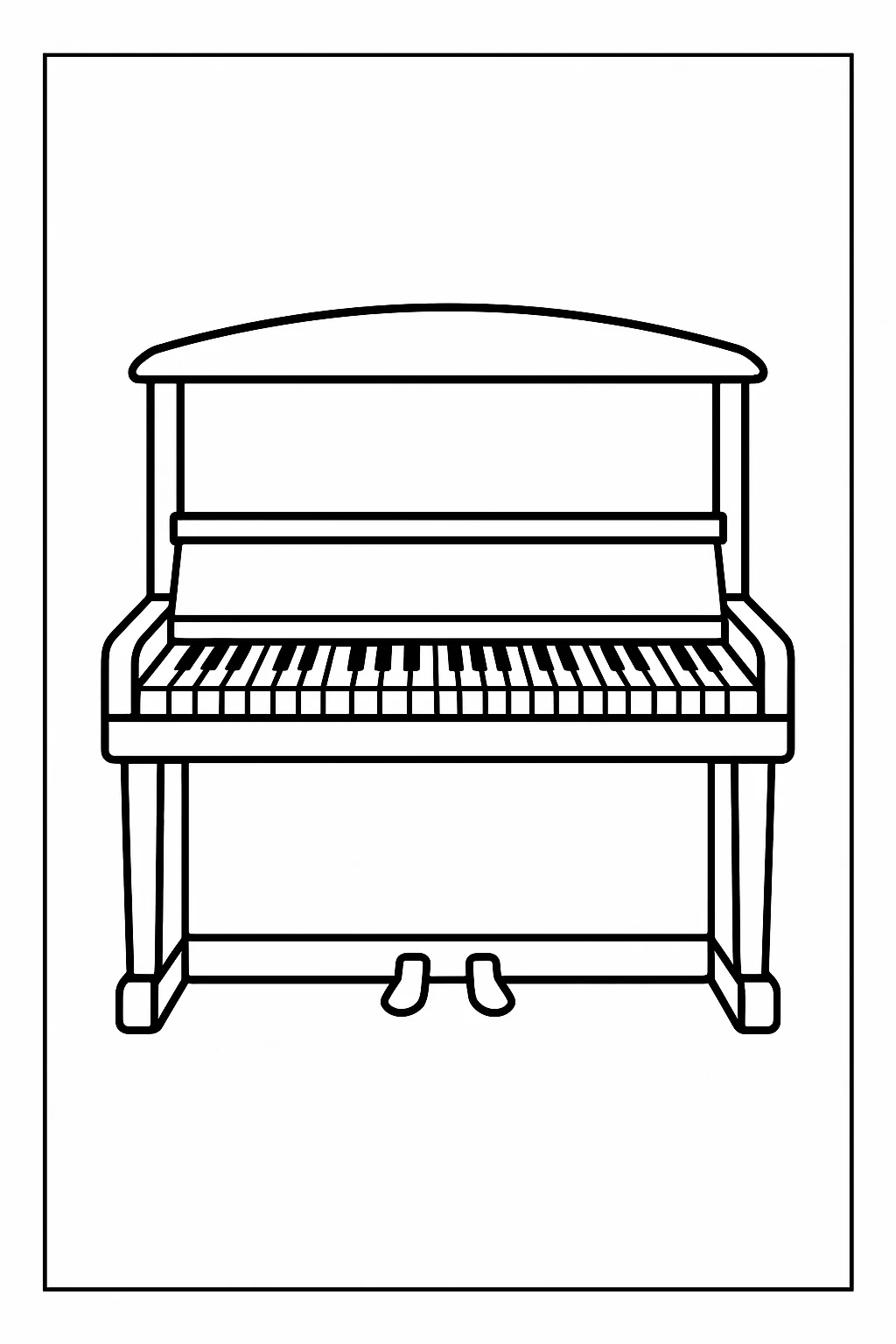 Desenho de piano para colorir e imprimir