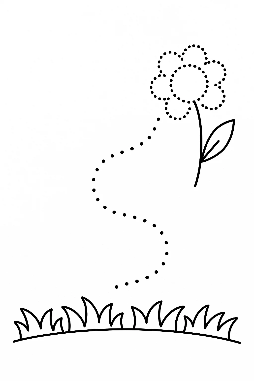 Desenho de pontilhado para completar para colorir e imprimir