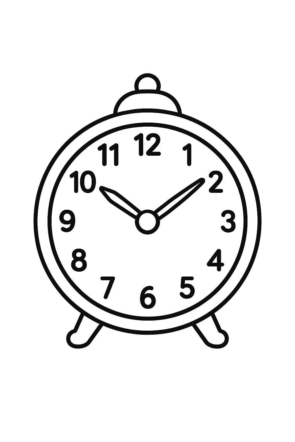 Relogio Para Aprender As Horas para Colorir