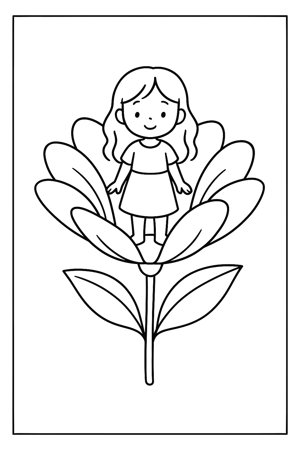 Desenho de polegarzinha para colorir e imprimir