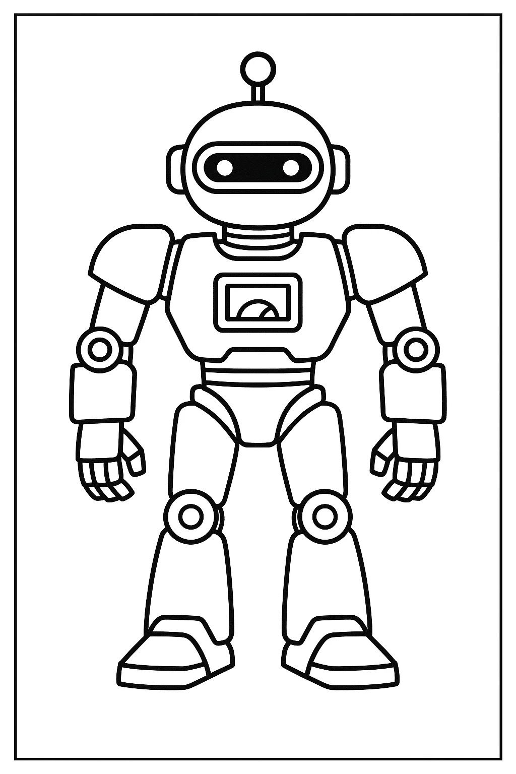 Desenho de robo do futuro para colorir e imprimir