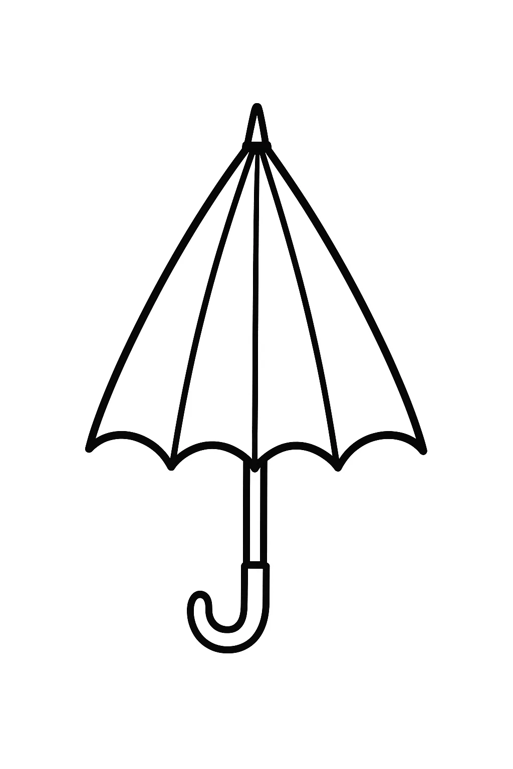 Desenho de guarda chuva para colorir e imprimir