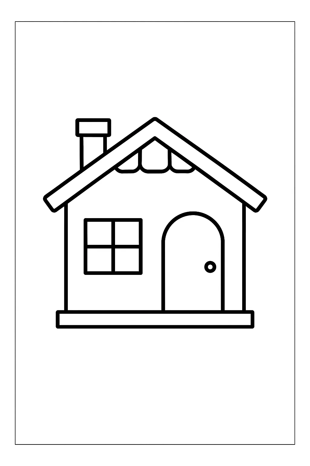 Desenho de casa para colorir e imprimir